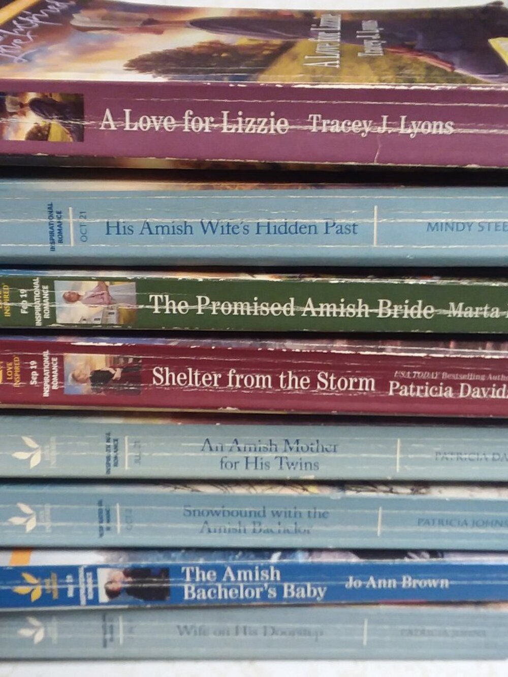 Harlequin Love Inspired Romance Novels Lot of 8 Larger Print Christian Romance